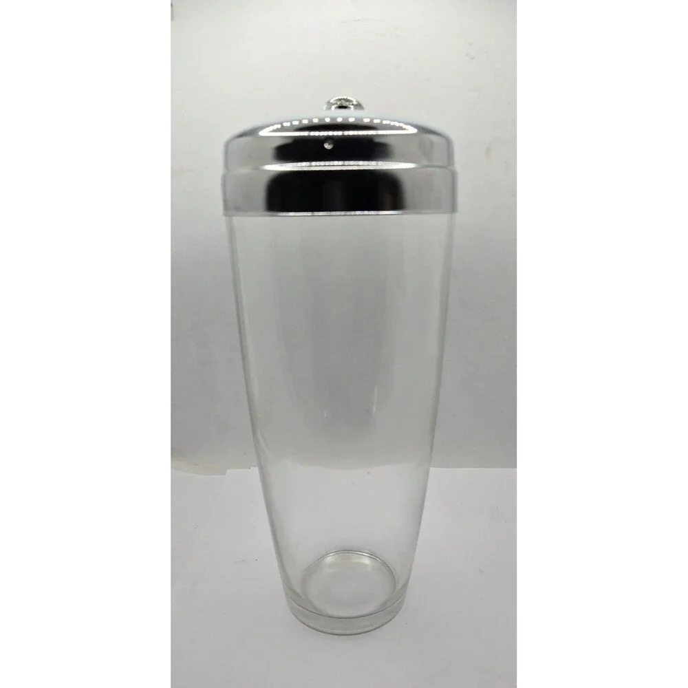 Vintage Mid Century Large Heavy Glass Cocktail Shaker